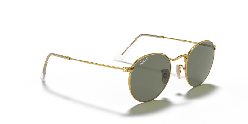 Ray-Ban ROUND METAL RB3447 in Arista Gold / G-15 Green Polarized - Alternate View