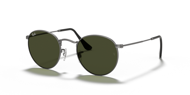 Ray-Ban ROUND METAL RB3447 in Gunmetal / G-15 Green - Alternate View