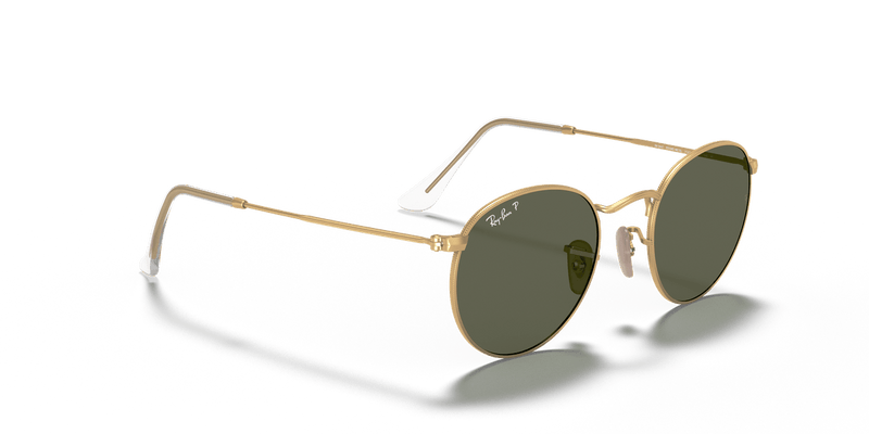 Ray-Ban ROUND METAL RB3447 in Gold / G-15 Green Polarized - Alternate View