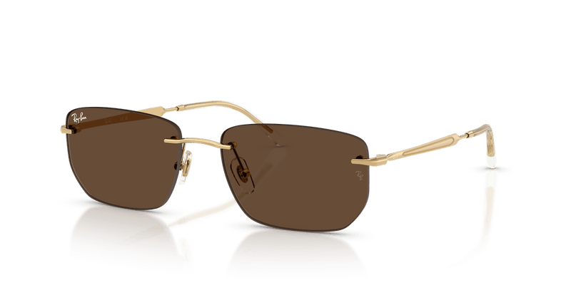 Ray-Ban RB3768 in Arista Gold / Dark Brown - Front View