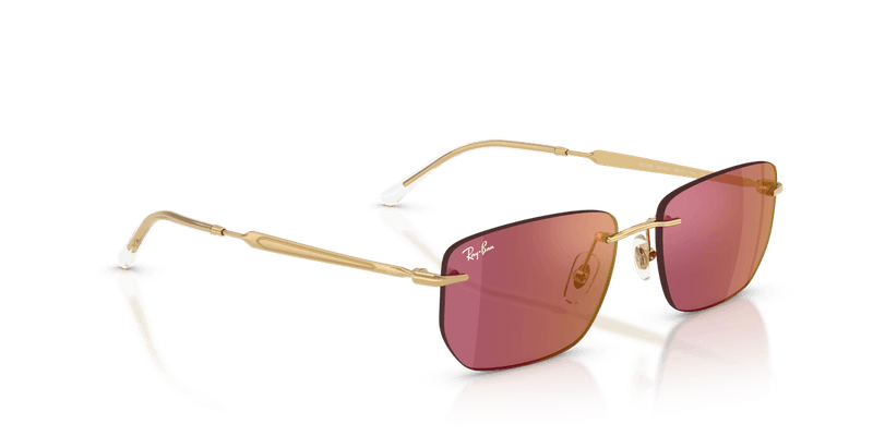 Ray-Ban RB3768 in Arista Gold / Dark Violet Mirror Red - Alternate View
