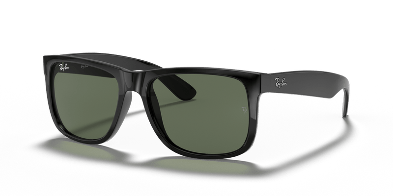 Ray-Ban JUSTIN RB4165 in Black / Dark Green - Alternate View
