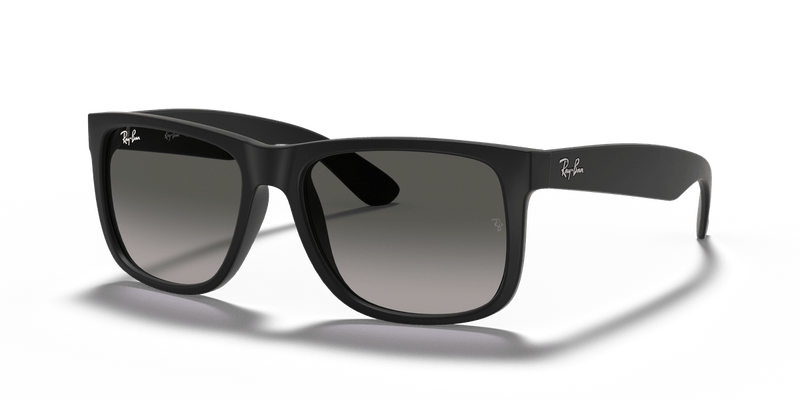 Ray-Ban JUSTIN RB4165 in Rubber Black / Dark Grey - Front View
