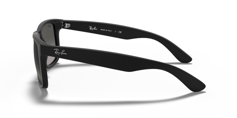 Ray-Ban JUSTIN RB4165 in Rubber Black / Dark Grey - Side View