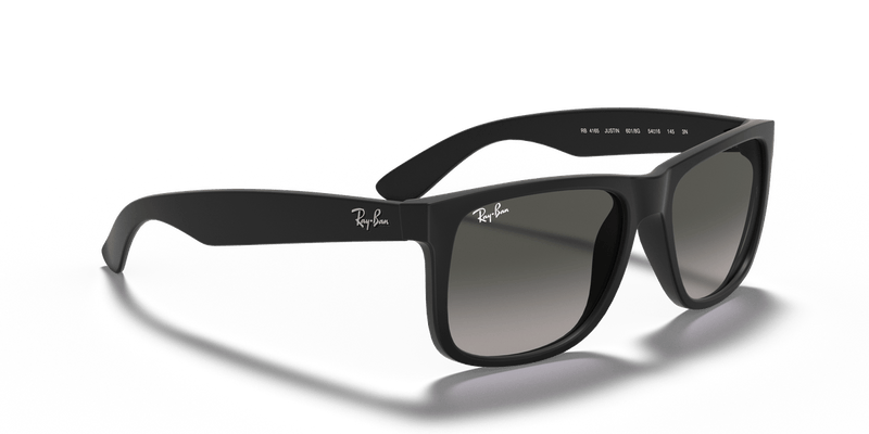 Ray-Ban JUSTIN RB4165 in Rubber Black / Dark Grey - Temple Detail