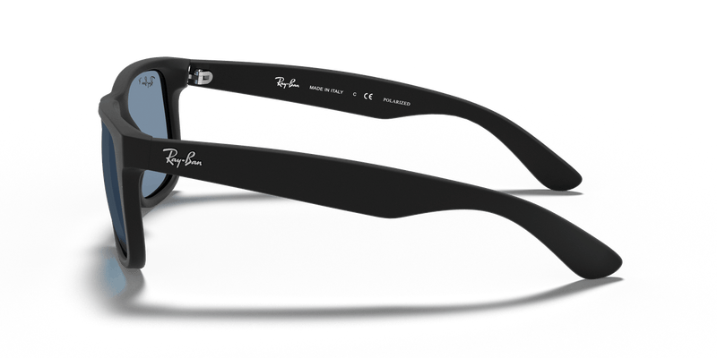 Ray-Ban JUSTIN RB4165 in Rubber Black / Dark Blue Polarized - Alternate View