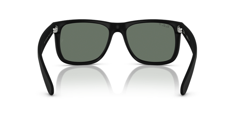 Ray-Ban JUSTIN RB4165 in Rubber Black / Green Mirror Silver Polarized - Alternate View