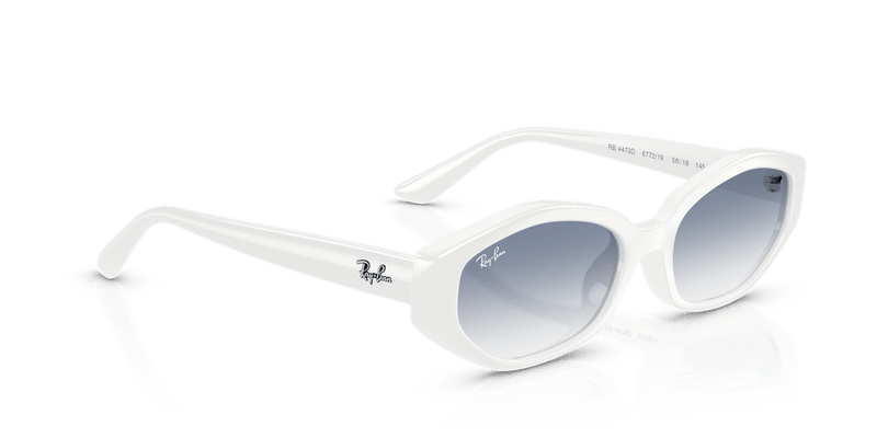 Ray-Ban RB4473D in White / Clear Gradient Light Blue - Alternate View