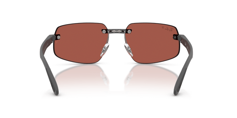 Ray-Ban RB4475CH in Sand Grey / Polarized Ultra Lenses Red - Back View