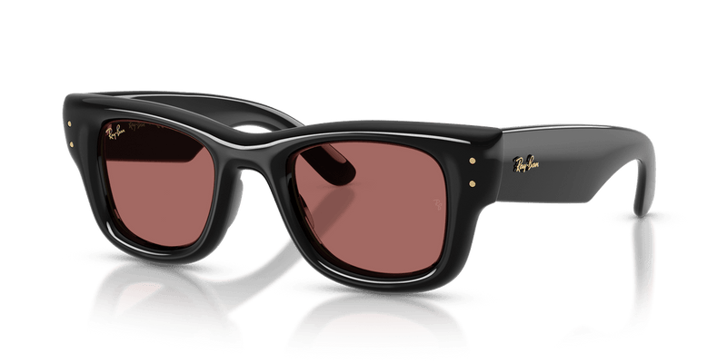 Ray-Ban WAYFARER PUFFER RB4940 in Black / Dark Violet - Front View