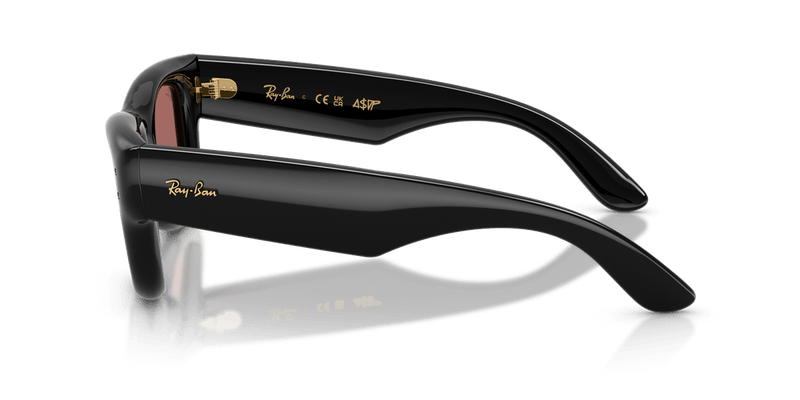 Ray-Ban WAYFARER PUFFER RB4940 in Black / Dark Violet - Side View