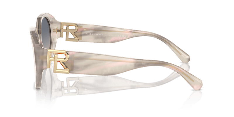 Ralph Lauren THE JULIETTE RL8220 in Oystershell Lilac/Grey / Blue Gradient (61774L) - Temple Detail