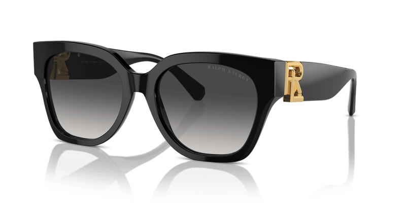 Ralph Lauren THE OVERSZED RICKY RL8221 in Black / Grey Gradient (50018G) - Front View