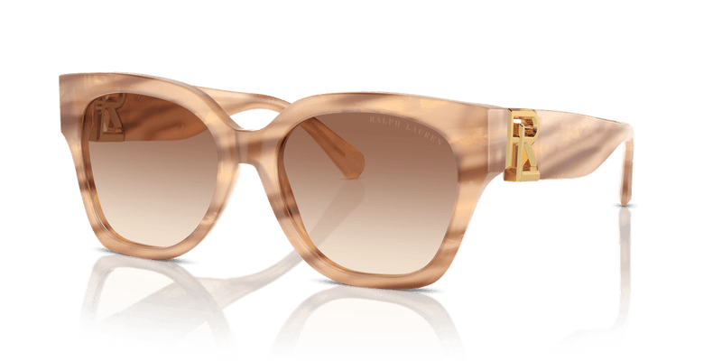 Ralph Lauren THE OVERSZED RICKY RL8221 in Oystershell Brown / Gradient Brown (617913) - Front View