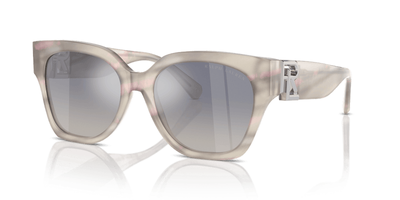 Ralph Lauren THE OVERSZED RICKY RL8221 in Oystershell Lilac/Grey / Blue Gradient (61774L) - Front View