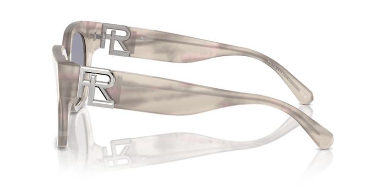 Ralph Lauren THE OVERSZED RICKY RL8221 in Oystershell Lilac/Grey / Blue Gradient (61774L) - Temple Detail