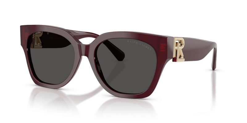 Ralph Lauren THE OVERSZED RICKY RL8221 in Solid Bordeaux / Dark Grey (508387) - Front View