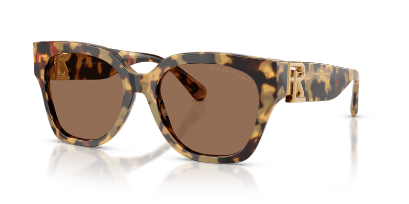 Ralph Lauren THE OVERSZED RICKY RL8221 in Spotty Havana / Brown (500473) - Front View