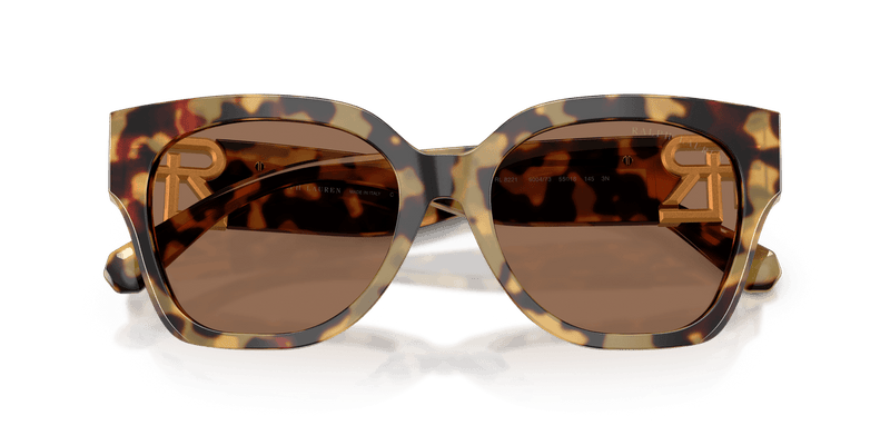 Ralph Lauren THE OVERSZED RICKY RL8221 in Spotty Havana / Brown (500473) - Front View