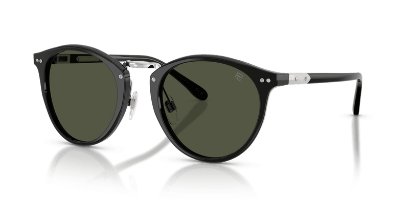 Ralph Lauren THE QUINCY RL8223 in Shiny Black / Green (500131) - Front View