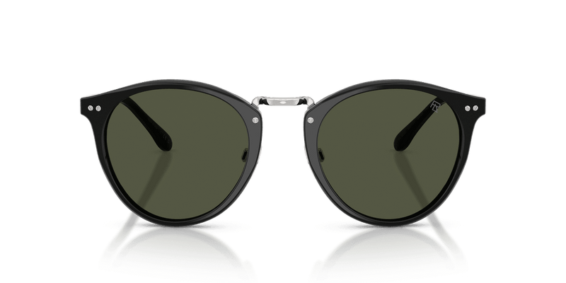 Ralph Lauren THE QUINCY RL8223 in Shiny Black / Green (500131) - Back View