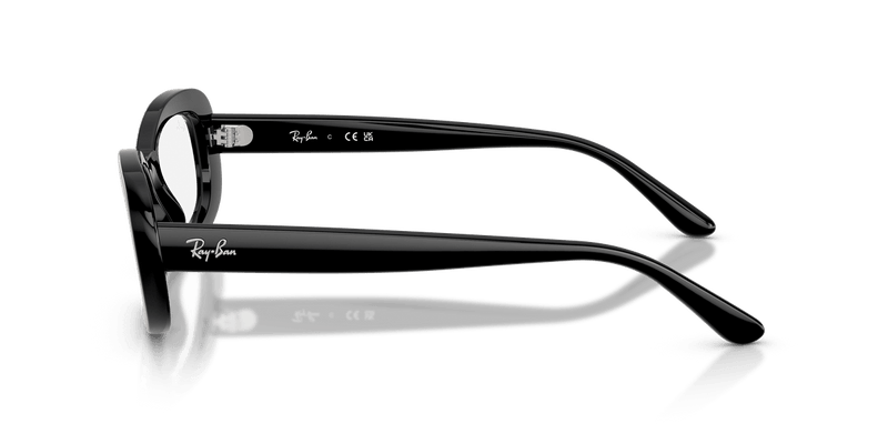 Ray-Ban RX2221V in Black / Clear - Side View