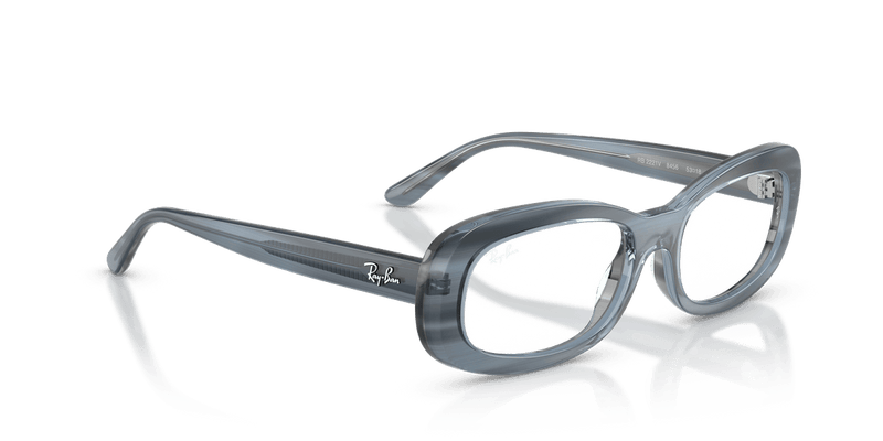 Ray-Ban RX2221V in Striped Blue / Clear - Alternate View
