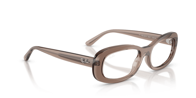 Ray-Ban RX2221V in Transparent Beige / Clear - Alternate View