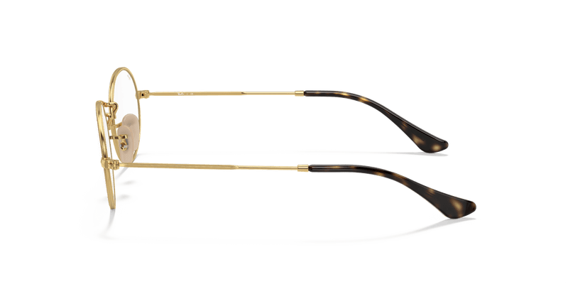 Ray-Ban OVAL RX3547V in Arista Gold / Clear - Side View
