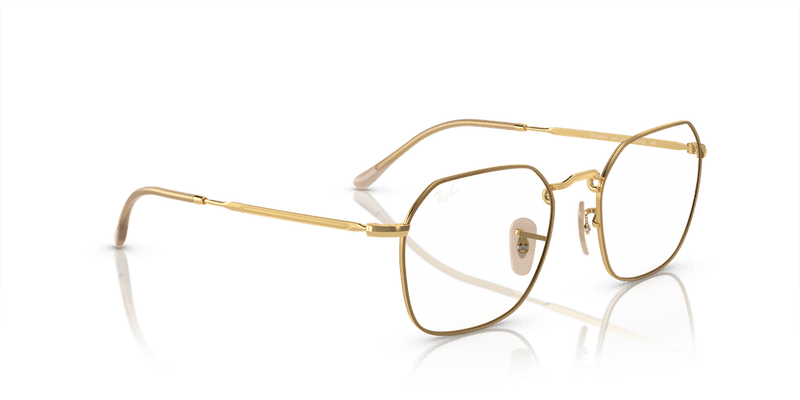 Ray-Ban JIM RX3694V in Beige On Gold / Clear - Alternate View