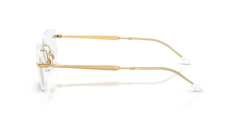 Ray-Ban RX3768V in Arista Gold / Clear - Side View
