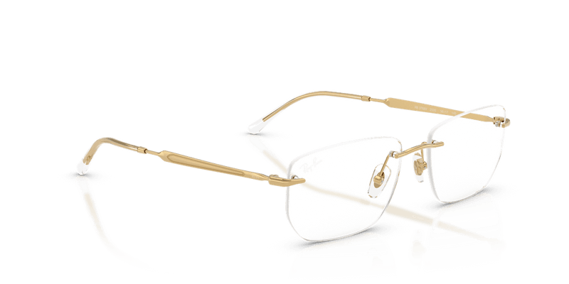 Ray-Ban RX3768V in Arista Gold / Clear - Temple Detail