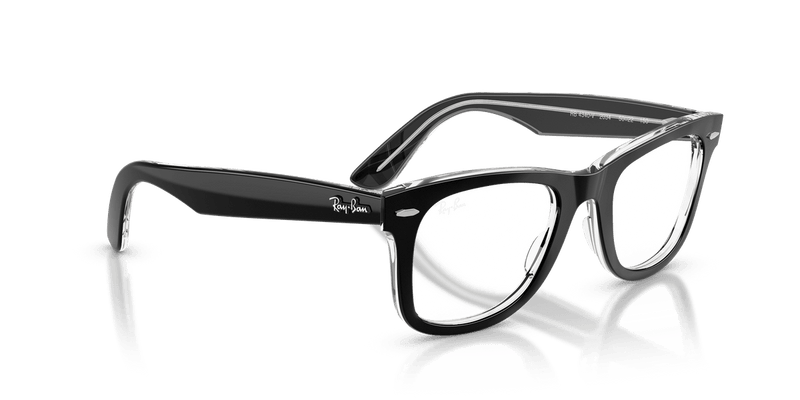 Ray-Ban WAYFARER EASE RX4340V in Black On Transparent / Clear - Alternate View