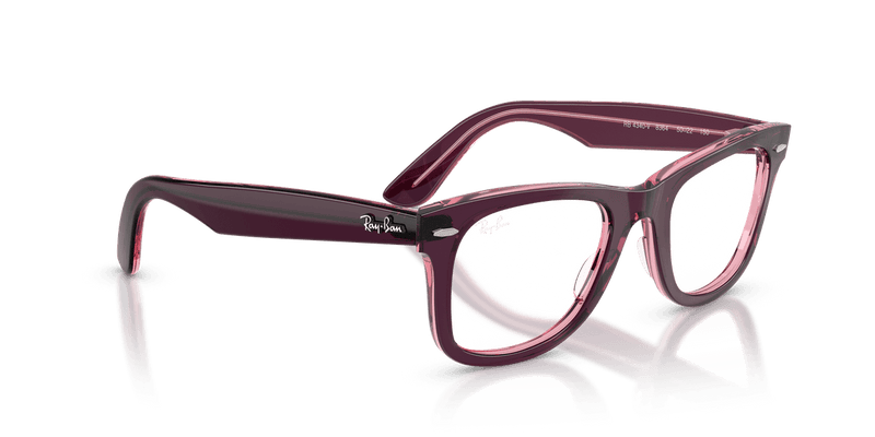 Ray-Ban WAYFARER EASE RX4340V in Violet On Transparent Pink / Clear - Alternate View