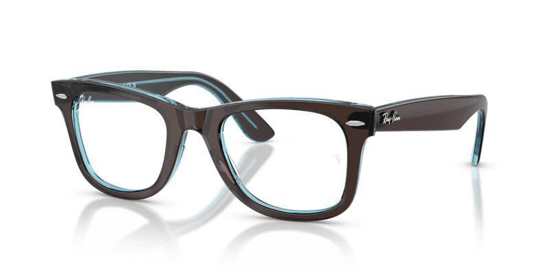 Ray-Ban WAYFARER EASE RX4340V in Brown On Transparent Blue / Clear - Alternate View