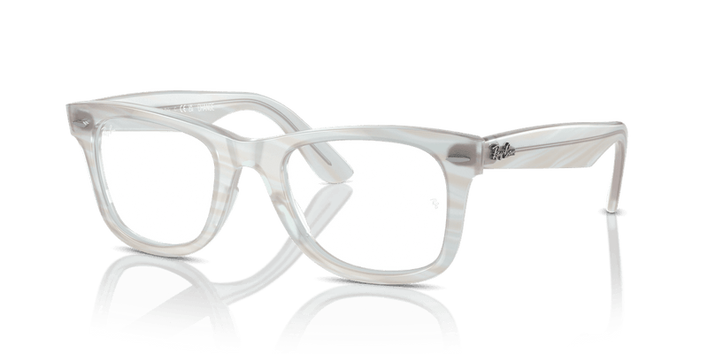 Ray-Ban WAYFARER RX5121F in Photo Striped Light Blue / Clear - Alternate View