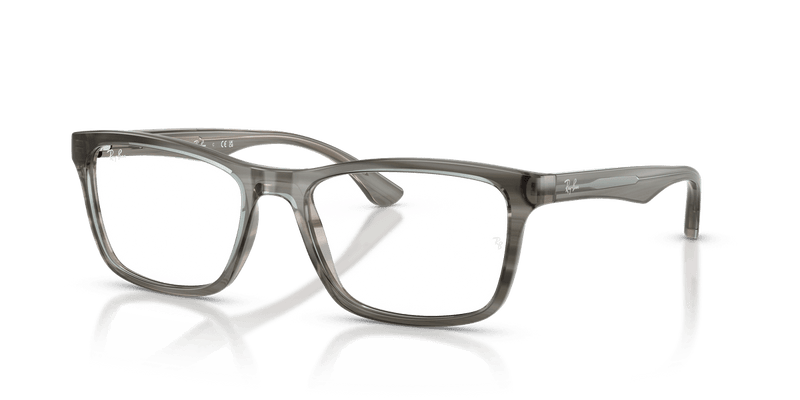 Ray-Ban RX5279 in Striped Grey / Clear - Front View