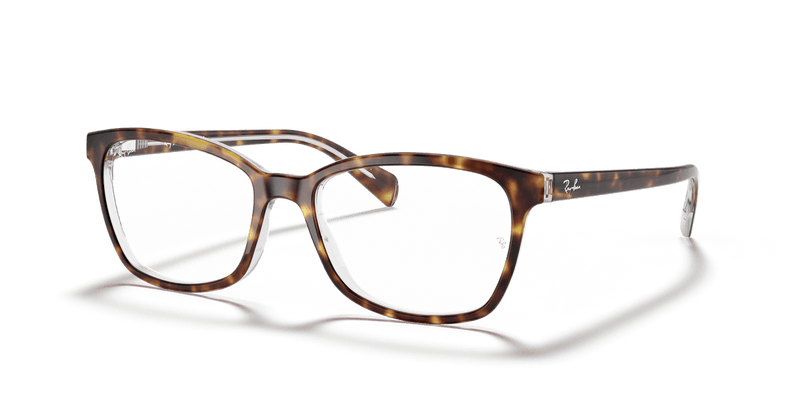 Ray-Ban RX5362 in Havana On Transparent / Clear - Alternate View