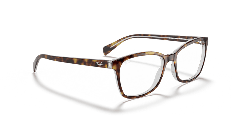 Ray-Ban RX5362 in Havana On Transparent / Clear - Alternate View