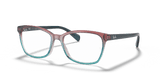 Burgundy White & Blue / Clear