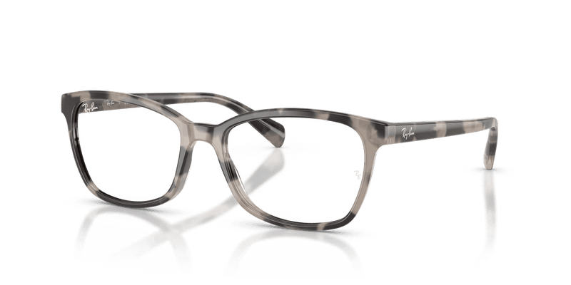 Ray-Ban RX5362 in Opal Grey Havana / Clear - Front View