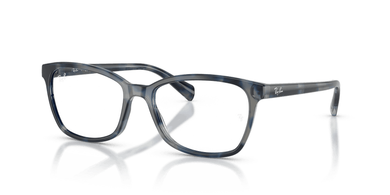 Ray-Ban RX5362 in Opal Blue Havana / Clear - Alternate View