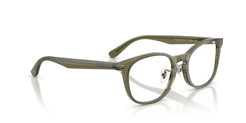 Ray-Ban RX5386D in Transparent Brown Heart / Clear - Temple Detail