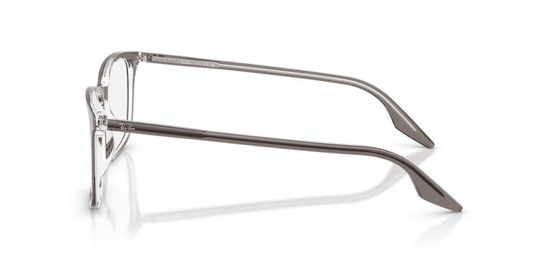 Ray-Ban RX5421 in Grey Transparent / Clear - Side View