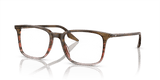 Striped Brown & Red / Clear