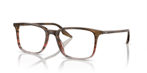 Striped Brown & Red / Clear