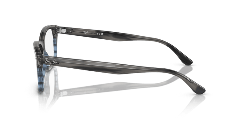 Ray-Ban RX5428 in Striped Grey & Blue / Clear - Alternate View