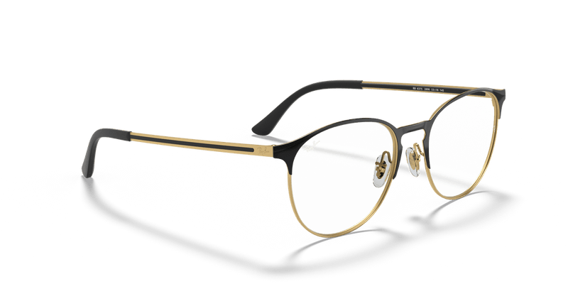 Ray-Ban RX6375 in Black On Gold / Clear (2890) - Alternate View