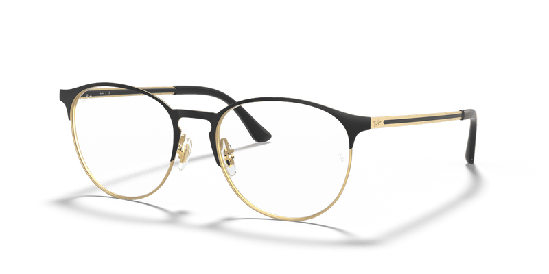 Ray-Ban RX6375 in Black On Gold / Clear (3051) - Alternate View