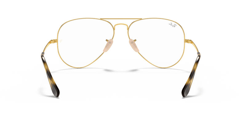 Ray-Ban AVIATOR RX6489 in Arista Gold / Clear - Back View